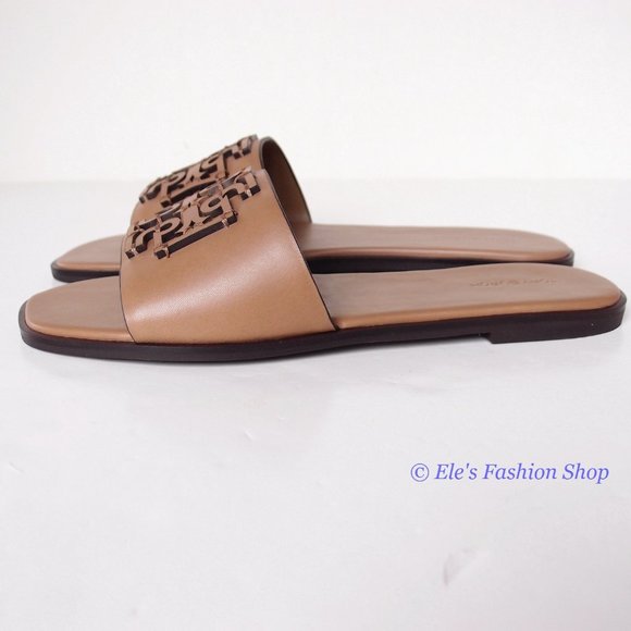 ❤️ NIB Tory Burch Ines Slide Leather Sandal Almond Flour 6.5 7 8 8.5 9 9.5 10 - Picture 10 of 16